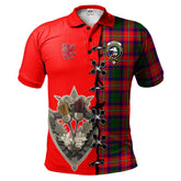 Clan Belshes Tartan Polo Shirt - Lion Rampant And Celtic Thistle Style UR28 Belshes Tartan Tartan Polo